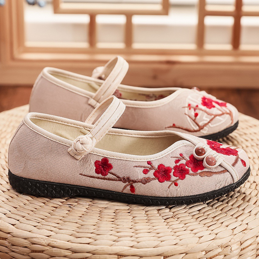 Summer ethnic retro casual Beijing cloth slippers flat
