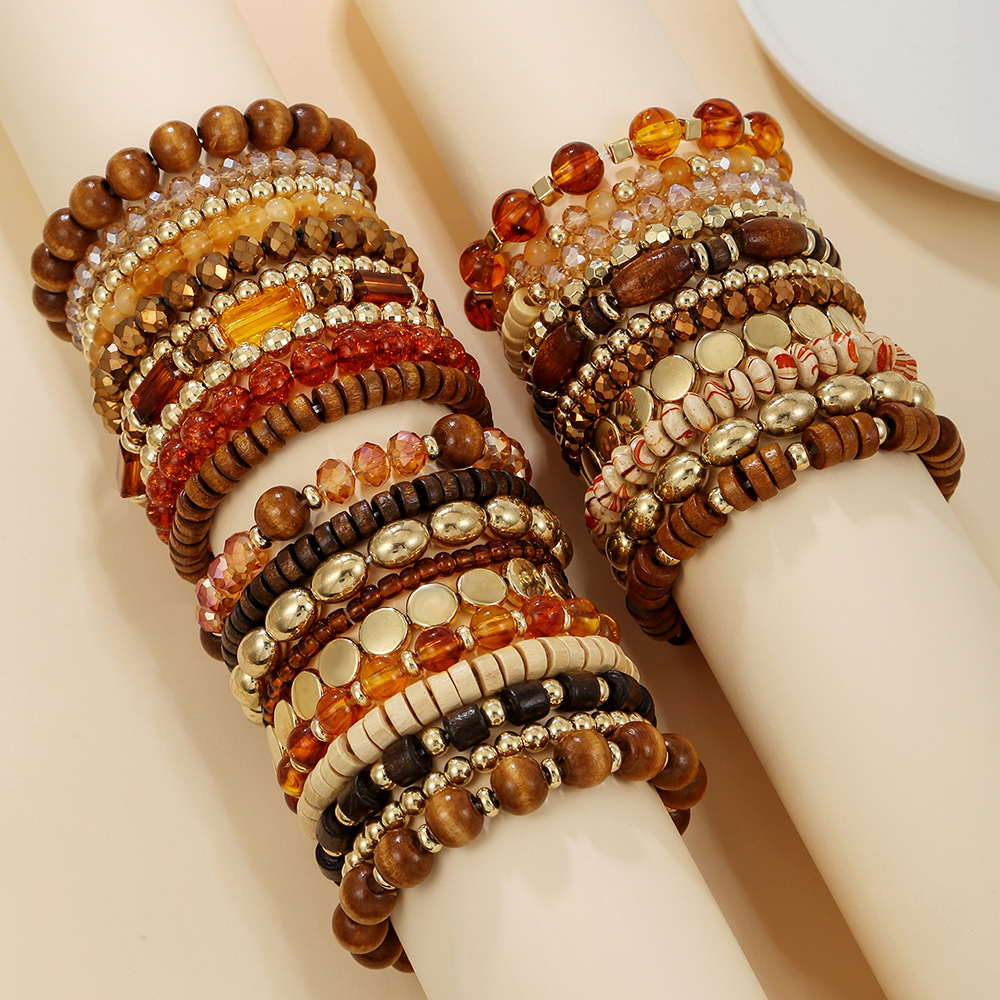 Cross-Border Amazon Multi-Layered Bracelets, Bohemian Style Beaded Bracelets, Fashionable Foreign Trade Jewelry Wholesale for Women