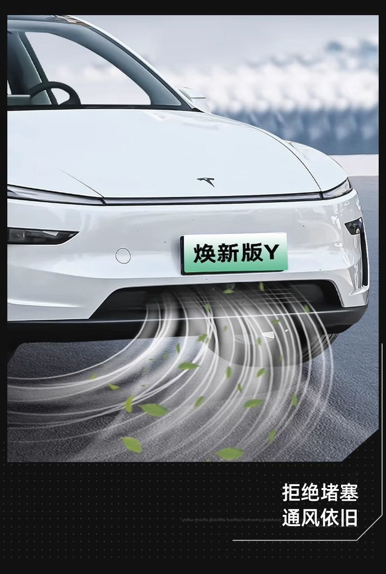 Applicable for the New Model Y Tesla Insect-Proof Net, Detachable Front Grille Air Intake Protection Modification Accessory