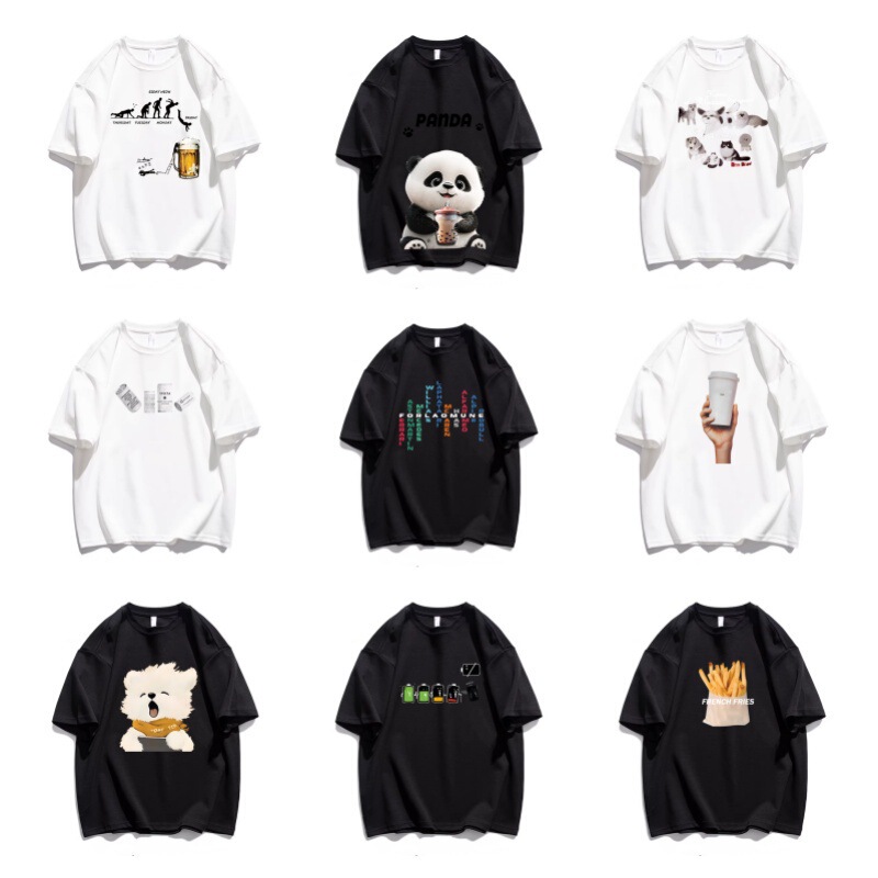 Trendy Brand Short-Sleeved Men's Pure Cotton T-Shirt Loose and Trendy 2026 New Style Youth Sports Half-Sleeved Summer Base Shirt