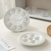 微波炉陶瓷烤螺盘创意家用鸡蛋仔烤盘亚马逊法式蜗牛盘陶瓷