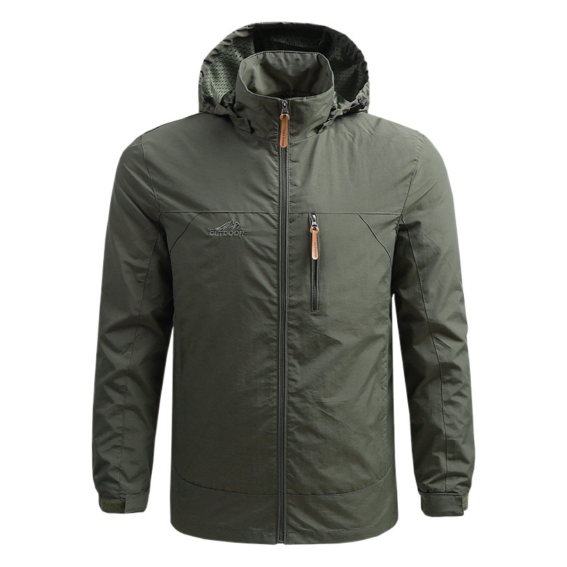 2020 chaqueta de los hombres de primavera y otoño chaqueta al aire libre delgada Juventud con capucha suelta más tamaño chaqueta cazadora casual