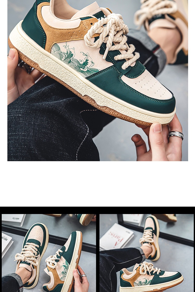 Spring Autumn Trendy Men's Casual New Four Seasons Versatile Breathable Korean Fashion Board Shoes Flat and Lightweight_voghion.com