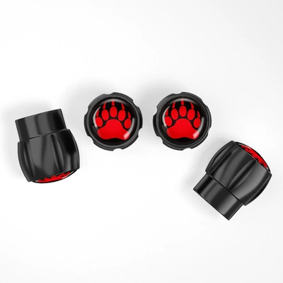 Neutral Valve Core Cover Aluminum Other Automotive Exterior Supplies - black-metal-red-bear-claw-a-set-of-4