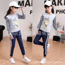 一件代发2025新款女童裤中大童儿童运动裤女童秋款长裤春秋装