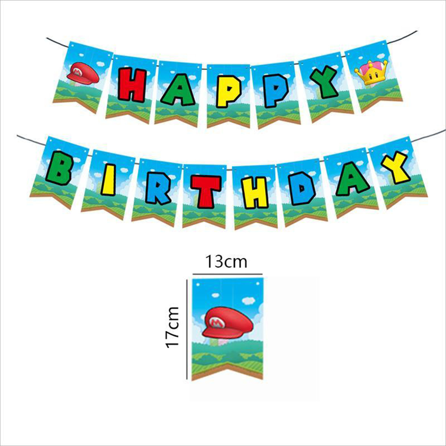 Pull the flag 15PCS-Green Mario