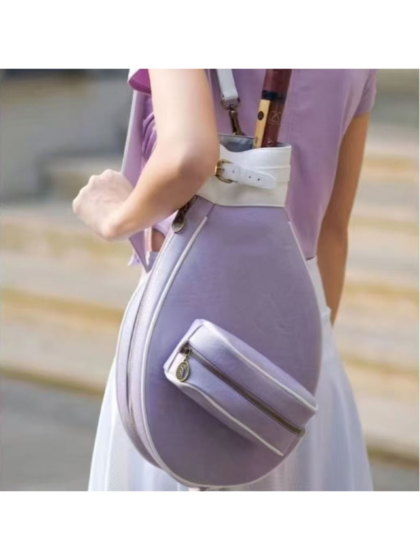 Bolsa de tenis de lujo ligera de alta gama, bolsa de bádminton, mochila para adultos, bolso retro de hombro para hombres, estudiantes, bolso deportivo de mujer