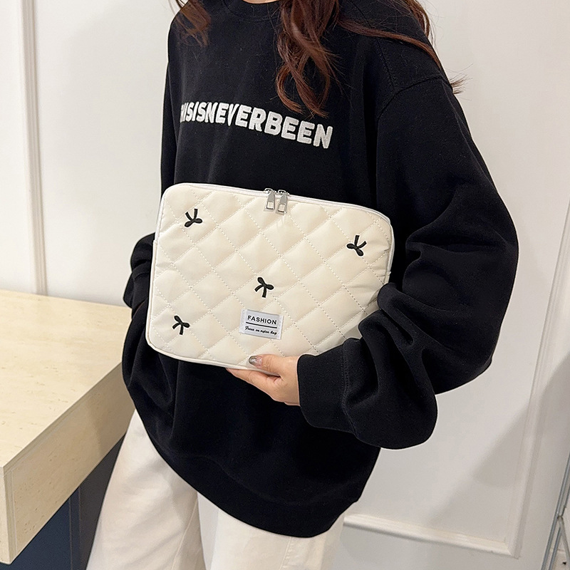 Coreano ins tablet almacenamiento lindo rango bordado arco 11 / 13 / 15 pulgadas bolsa de almacenamiento de portátil