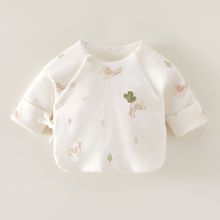 婴儿衣服薄棉上衣秋冬新生儿夹棉半背和尚服冬季宝宝棉衣新生衣服