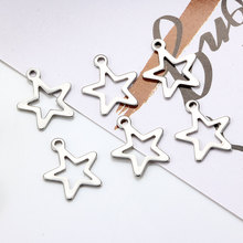 不銹鋼五角星飾品配件小掛件 diy項鏈手鏈時尚星星吊飾腰鏈搭配飾