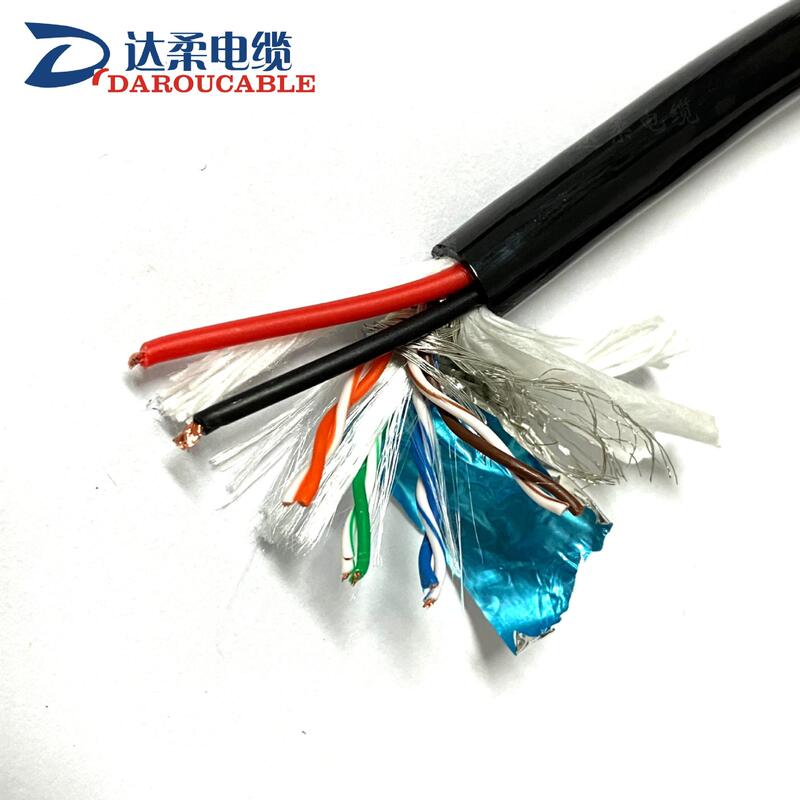 Indoor and outdoor multi-core flexible drag chain network cable double sheath tinned mesh braided shielded photoelectric composite cable Indoor and outdoor multi-core flexible drag chain network cable double sheath tinned mesh braided shielded photoelectric composite cable