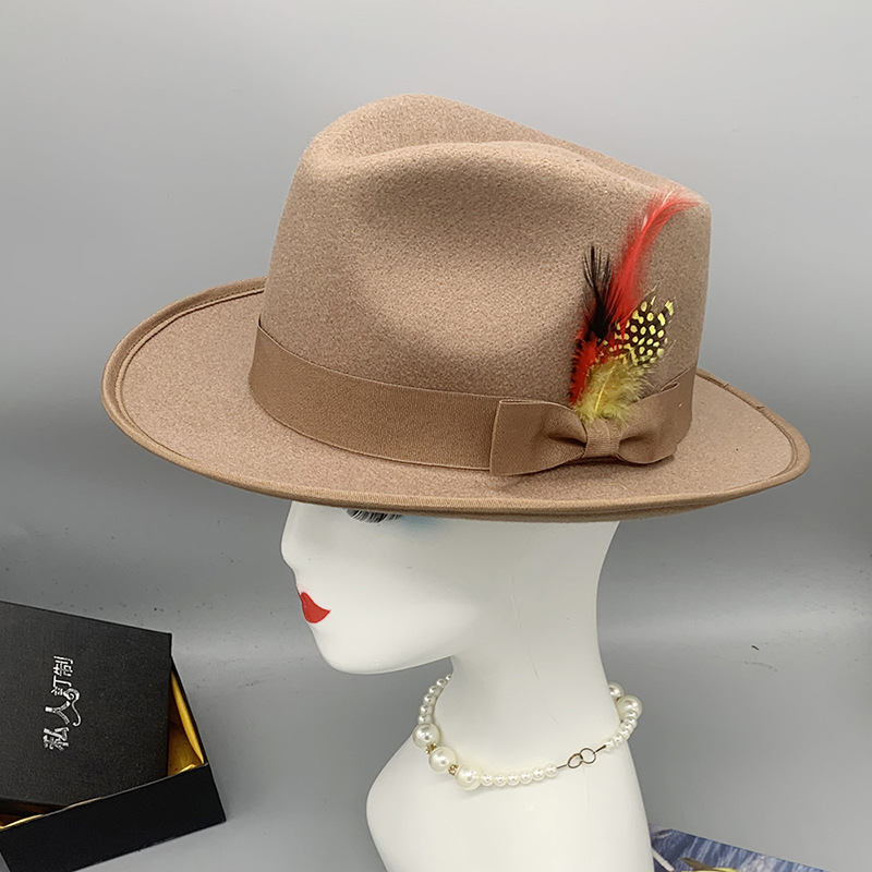 Women's Fashion Solid Color Flat Eaves Fedora Hat display picture 6