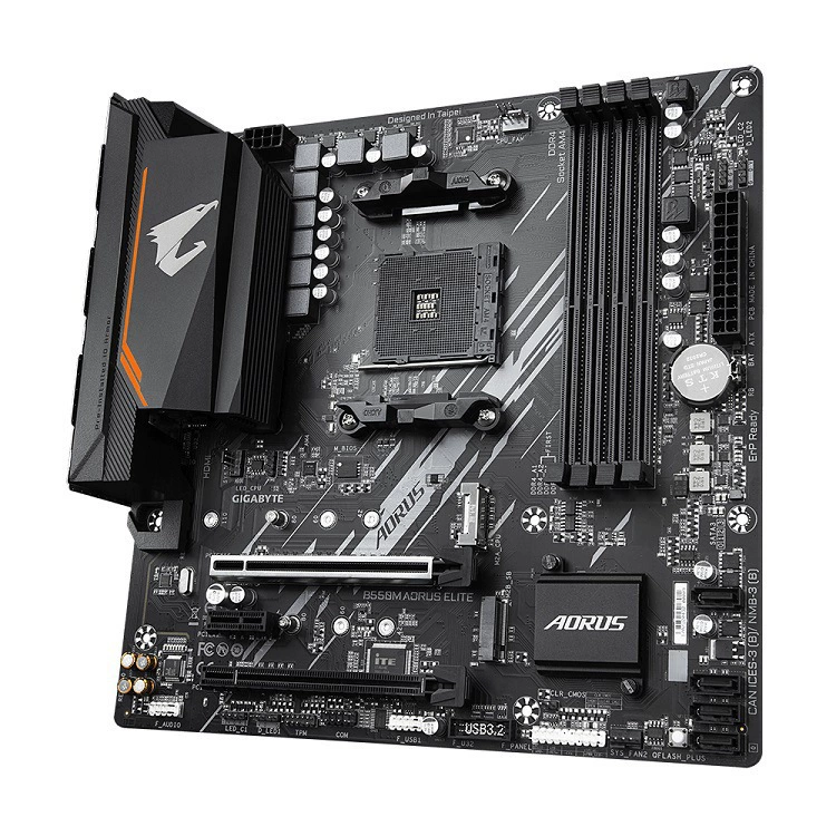 Материнская плата (GIGABYTE) B550M AORUS ELITE, чипсет B550, micro‑ATX, совместима с 5600G/5700G