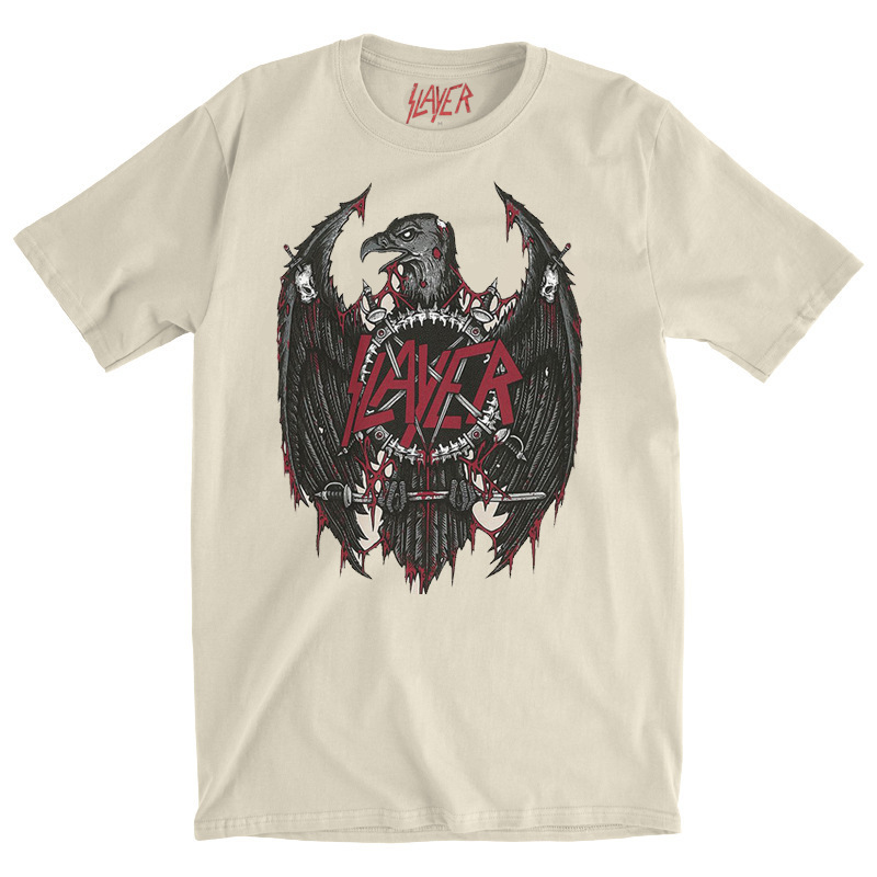 Slayer Band Rock Punk Heavy Metal Dark Style Men's Oversize Loose Pure American Street T-Shirt