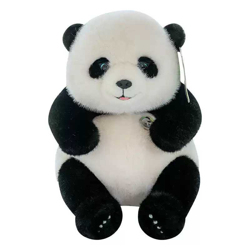 Venta al por mayor lindo mono panda peluche muñeca muñeca sosteniendo almohada para dormir regalo de cumpleaños para niñas