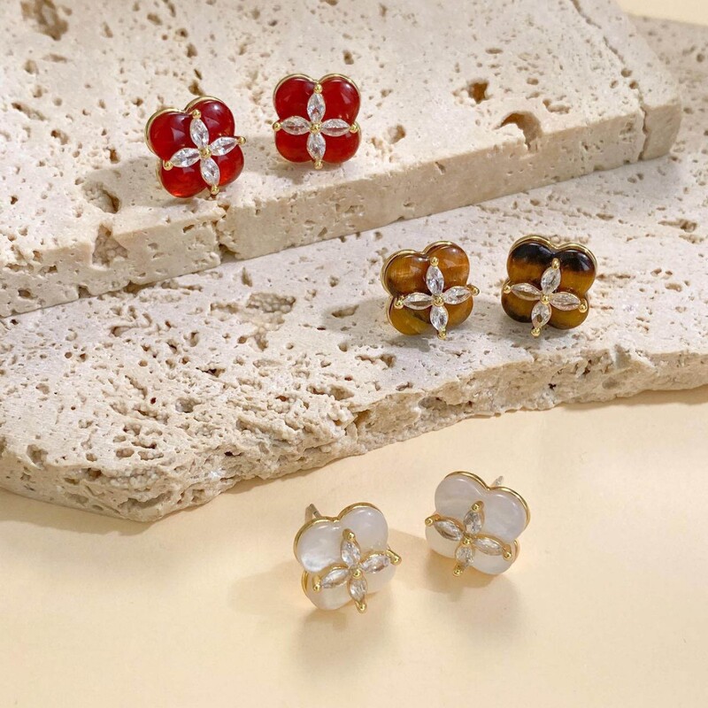 【New Product】Hefang Jewelry Persimmon Good Luck Earrings Ear Clips Light Luxury Original Design Earrings for Women 【New Product】Hefang Jewelry Persimmon Good Luck Earrings Ear Clips Light Luxury Original Design Earrings for Women