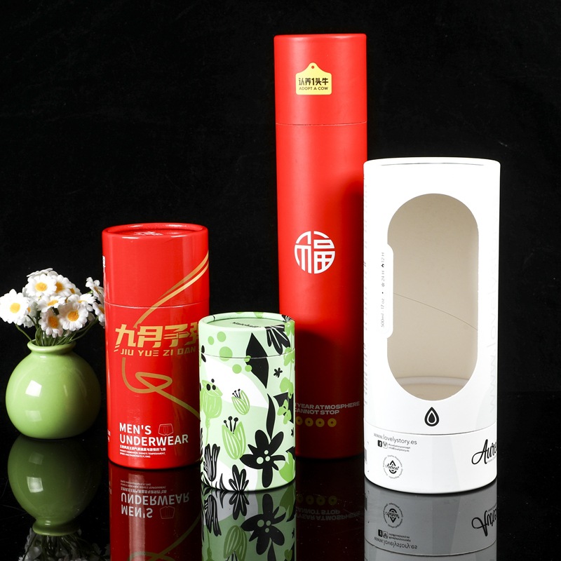 源头厂家纸罐定制logo茶叶罐圆形纸筒海报艾灸纸筒牛皮纸包装盒