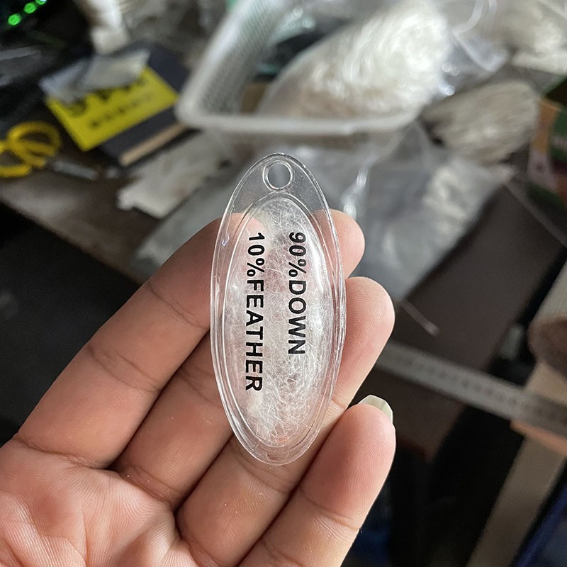 Inventario de pvc plumón infláble etiqueta de burbuja plumón etiqueta de plumón bola plumón placa de suspensión de plumón