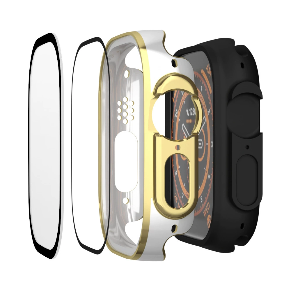 Защитный чехол для iWatch7/8, защитный чехол Apple Watch Ultra, защитный двуцветный цельный чехол