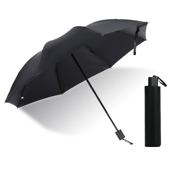 Manual 8 bone solid color vinyl sunscreen black