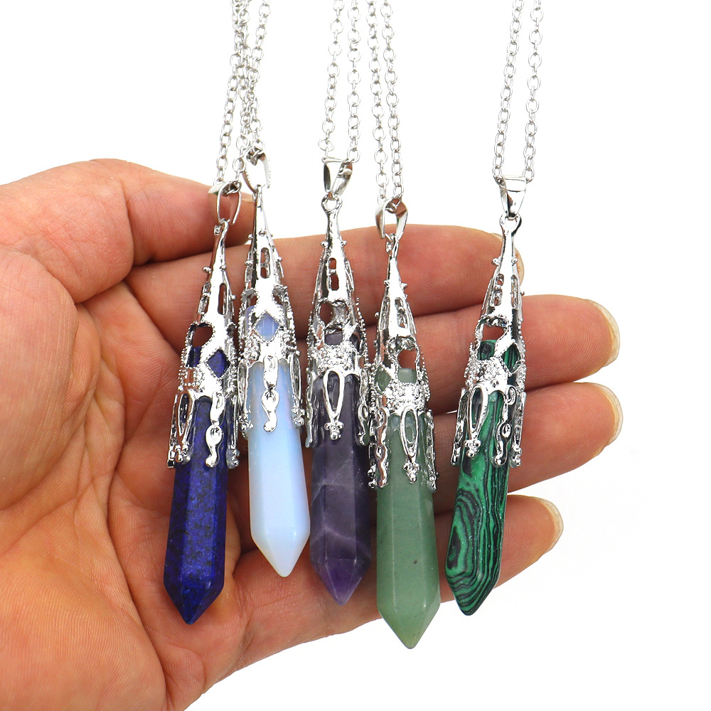 Simple Style Leaf Agate Plating Pendant Necklace 1 Piece