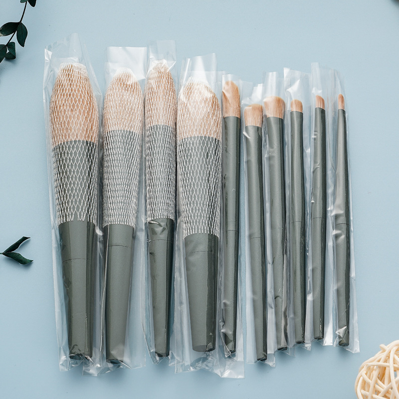 High-quality, super soft, dark green 10-piece makeup set, soft-bristled brush, complete brush tools, genuine products, suitable for beginners undefined