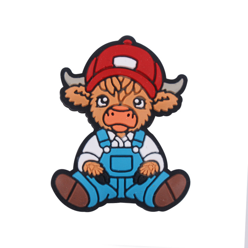 Nuevos artículos para madres y bebés animales de dibujos animados bueyes cuentas de silicona creativas DIY tetas cadena de pulseras juguetes accesorios de goma de techo