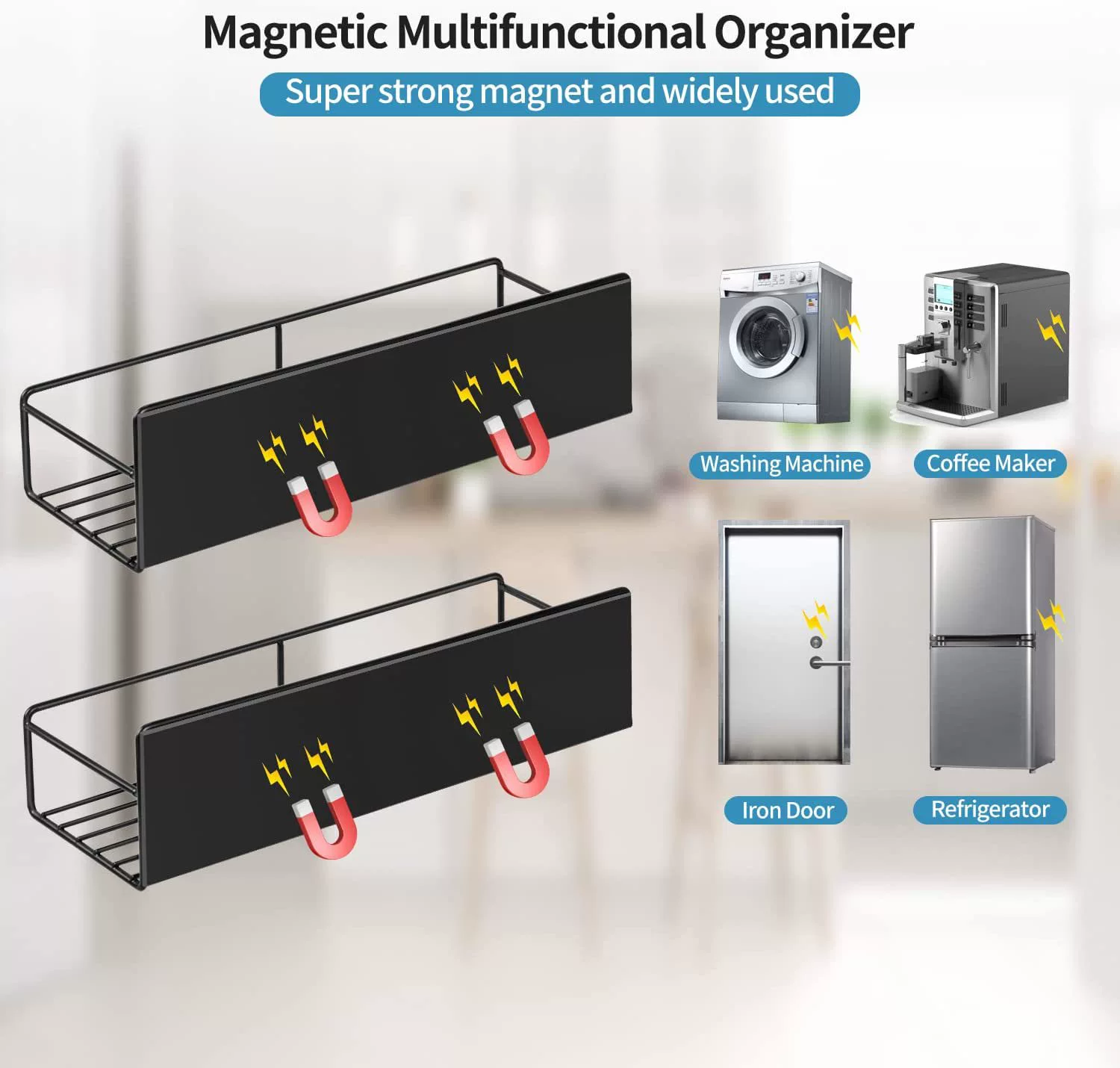 Magnetic Storage Rack Kitchen Spice from Yomiego