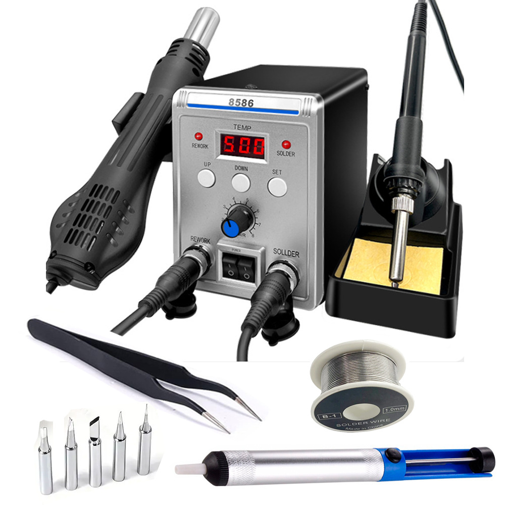 8586 핀셋 주석 흡수기 50g 솔더 와이어 5 납땜 인두 팁