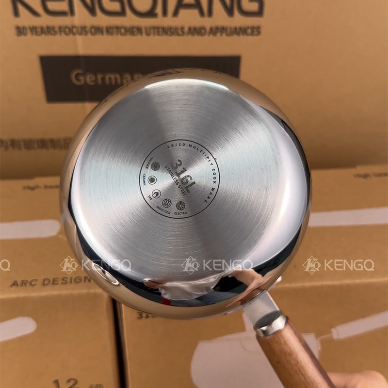 [Alemania] 316 olla de acero inoxidable para bebés, olla de leche para bebés, olla de leche sin recubrimiento