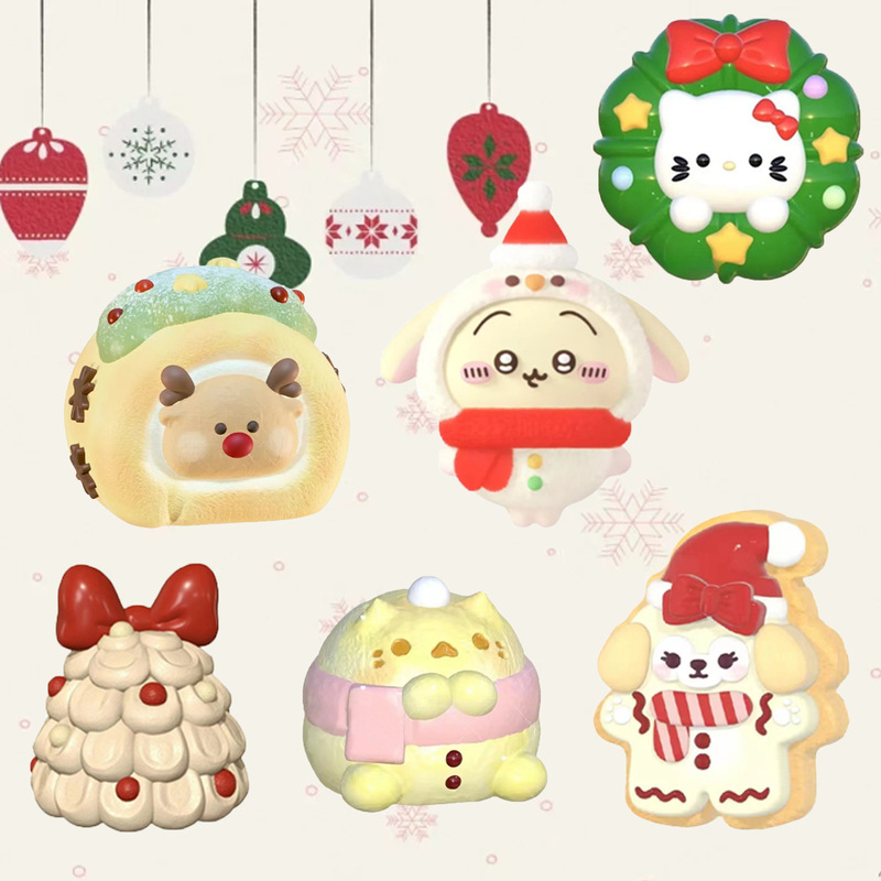 Christmas Series Pinch Mold DIY Baking Cake Mold Cartoon Doll Aromatherapy Candle Gypsum Silicone Mold