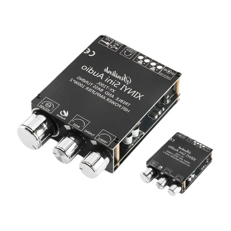 T100L 蓝牙5.0带前级高低音调节立体声数字HIFI功放板模块100W*2