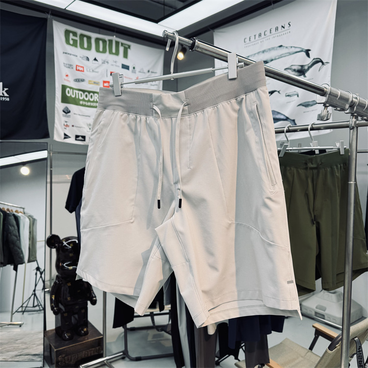 Lulu Replacement! Wear-Resistant and Water-Repellent 3D Vertical Cut High-Elasticity Unisex Running Sports Outdoor Quick-Drying Shorts