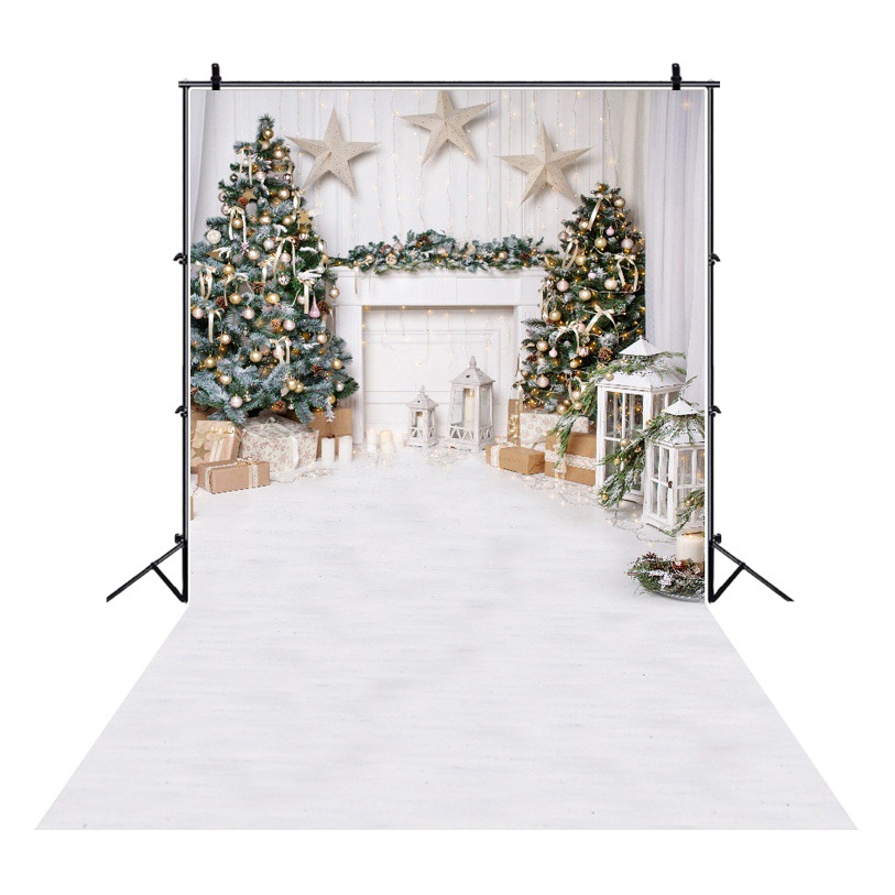 Amazon photography tela de fondo transfronterizo suministro directo cortina de vacaciones tablero de fondo de video en vivo chimenea de Navidad tapiz