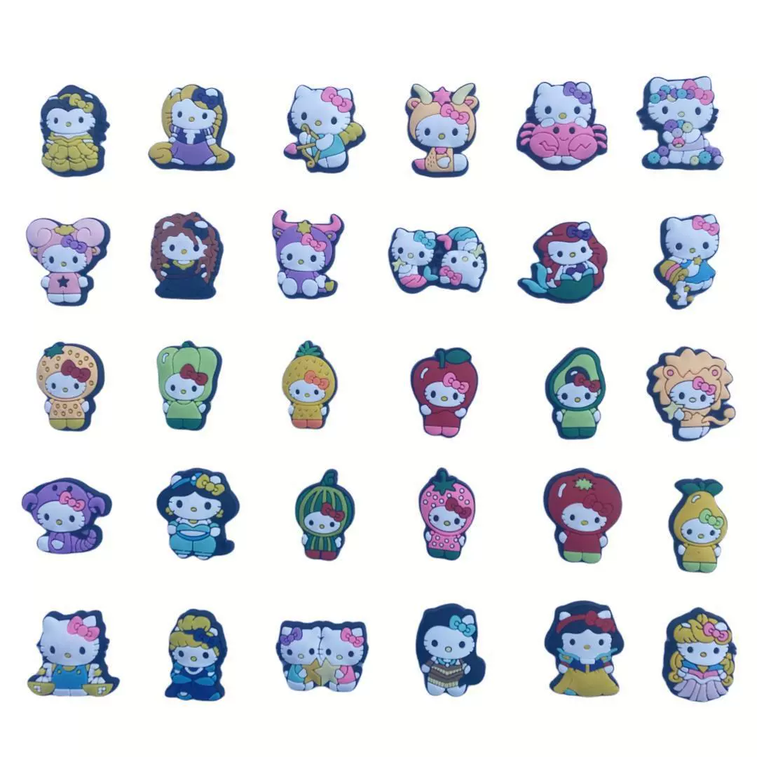 Трансграничный мультфильм KTCat Hello Kitty пещерная обувь аксессуары diy съемная обувь цветочная обувь пряжка аксессуары обувной материал декоративная пряжка