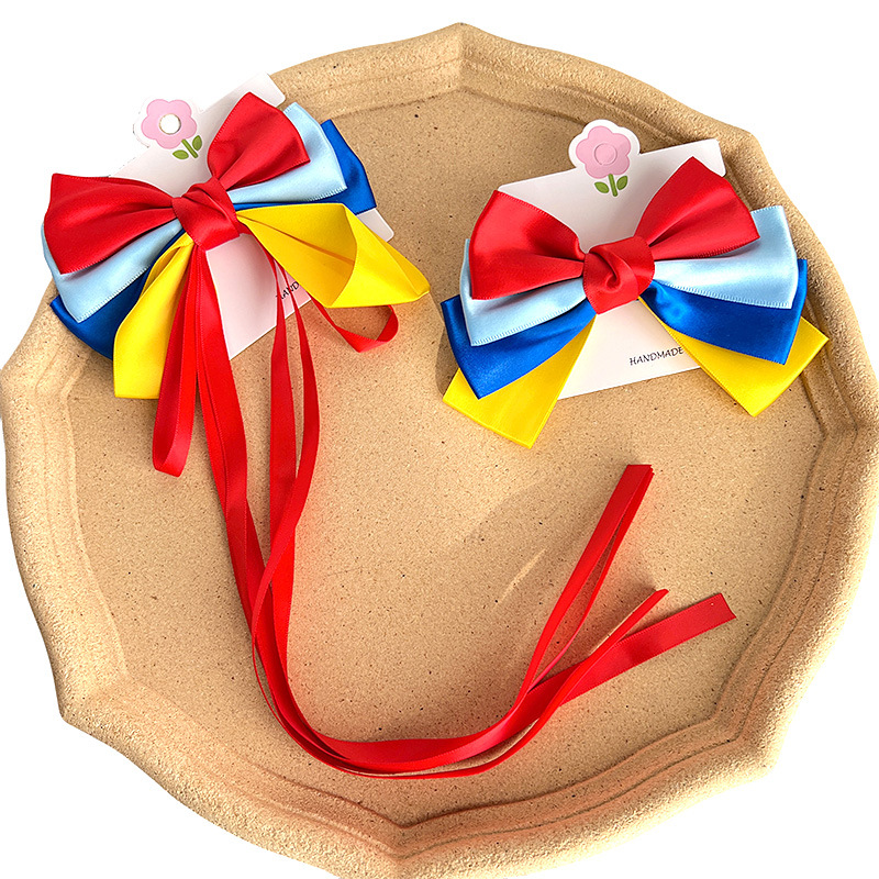 20g Weight Hair Clip Hair Accessories Type 1 Piece Quantity Holiday, Daily Occasion Bow Knot Pattern Girl'S Gender Sweet Style Girl'S Sweet Bow Knot Cloth Hair Clip 2