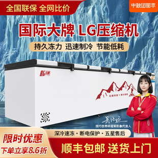 Freezer Commercial Freezer Refrigeration Dual-purpose Large Freezer Commercial Horizontal Large Capacity Freezer Refrigerator Household Refrigerator