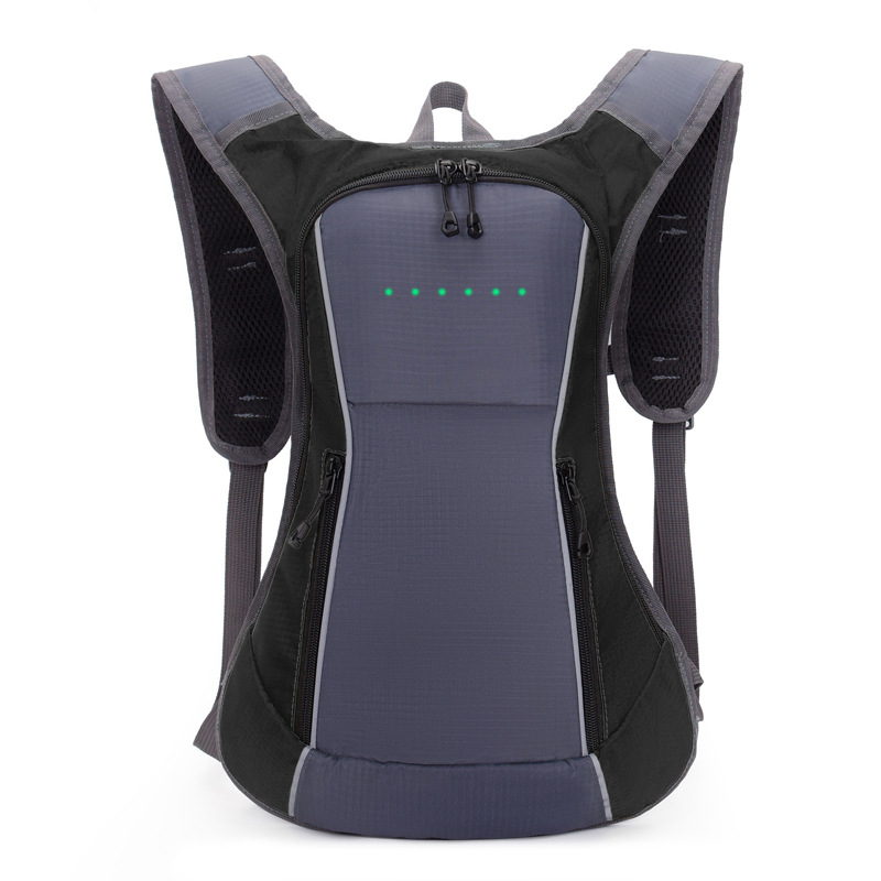 Bicicleta de control remoto inalámbrico LED luminoso advertencia mochila Luz de dirección mochila montar bolsa luminosa ciclismo mochila