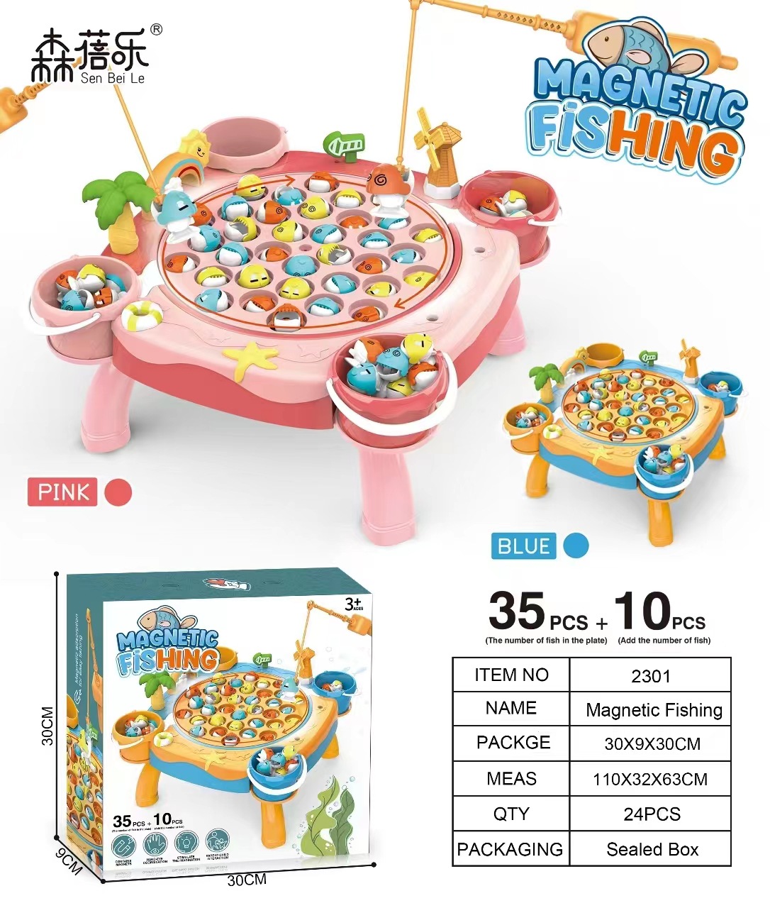 큰 테이블 다리 (45 물고기 + 2 낚싯대 + 4 배럴 + 6 시나리오)