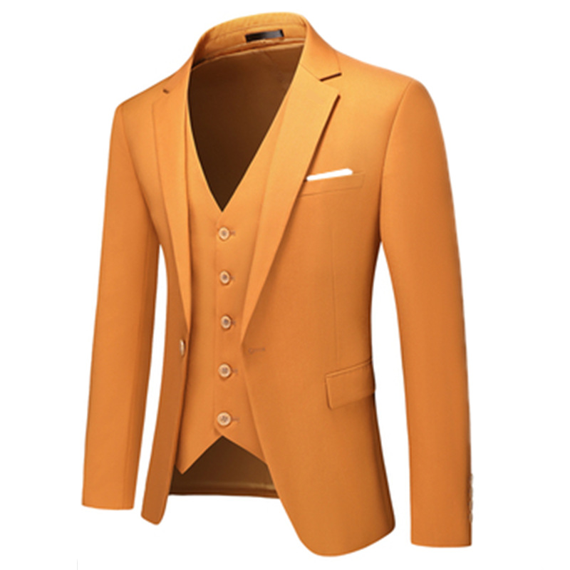 Traje de los hombres traje de negocios casual de los hombres Delgado estilo coreano desgaste formal traje pequeño joven novio vestido de novia
