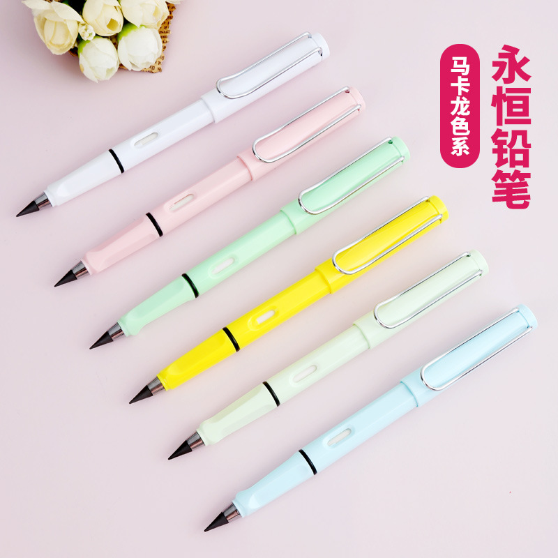 Estudiantes populares en línea populares de primaria y secundaria, lápiz eterno, tecnología negra, borrable, sin cortes, no es fácil de romper, reemplazar lápiz HB