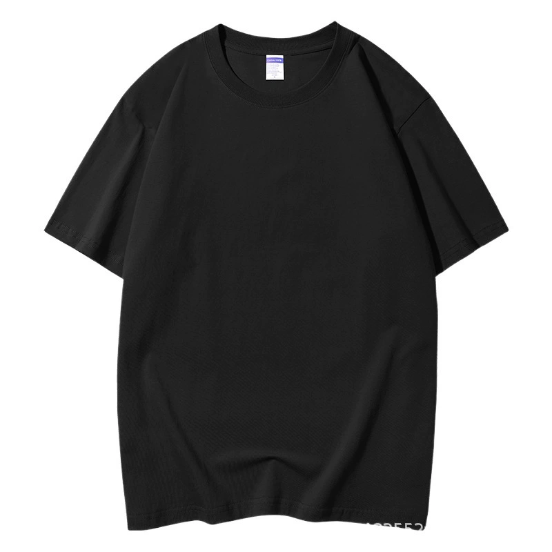 230 г Плечевая хлопковая футболка с коротким рукавом Рекламная рубашка с круглым вырезом Футболка DIY Классная одежда Рабочая одежда с принтом LOG