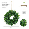 Customized hemp rope+hook simulation plant flower ring cross -border home doors and windows hanging decoration simulation green plant fake flower ring