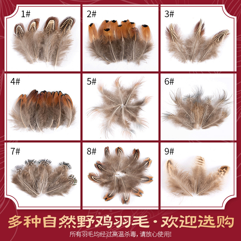 Spot natural pheasant feather decoration feather crafts diy material clothing accessories small feather wholesale