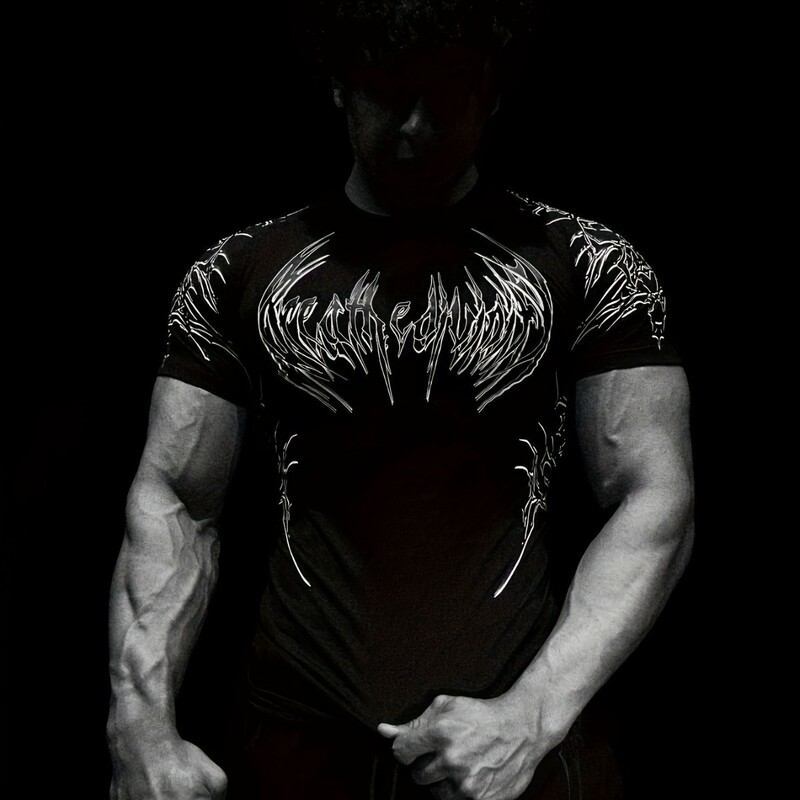 3D Digital Printing Sports Tights Men's Fitness Cycling Short-Sleeved Running Compression T-Shirt Mlb Short-Sleeved T-Shirt