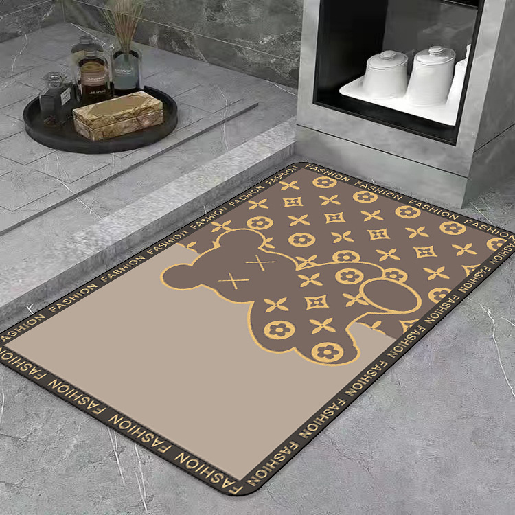 Alfombra de baño de lujo ligero, absorbente y de secado rápido, alfombra para entrada de baño, alfombra antideslizante de tierra de diatomeas para inodoro, alfombra para entrada de la casa.