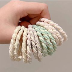气质马尾发圈斜纹新简约新款扎发绳韩国色系皮筋高弹力百搭日常无