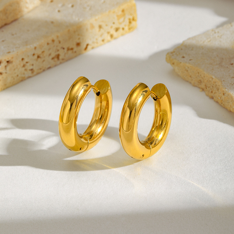 Geometric fashionable earrings stainless steel