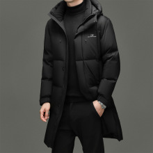品牌主推长款羽绒服男士极度保暖连帽时尚休闲冬季加厚白鸭绒外套