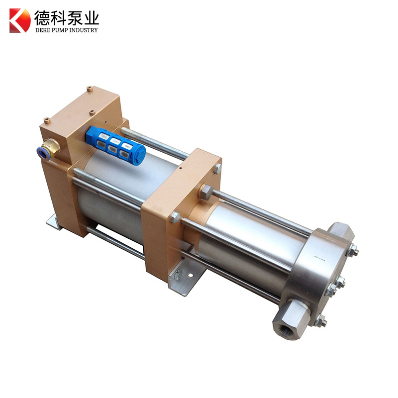 德科空气驱动小型增压泵气体密闭性测试台流量电脑控制增压系统